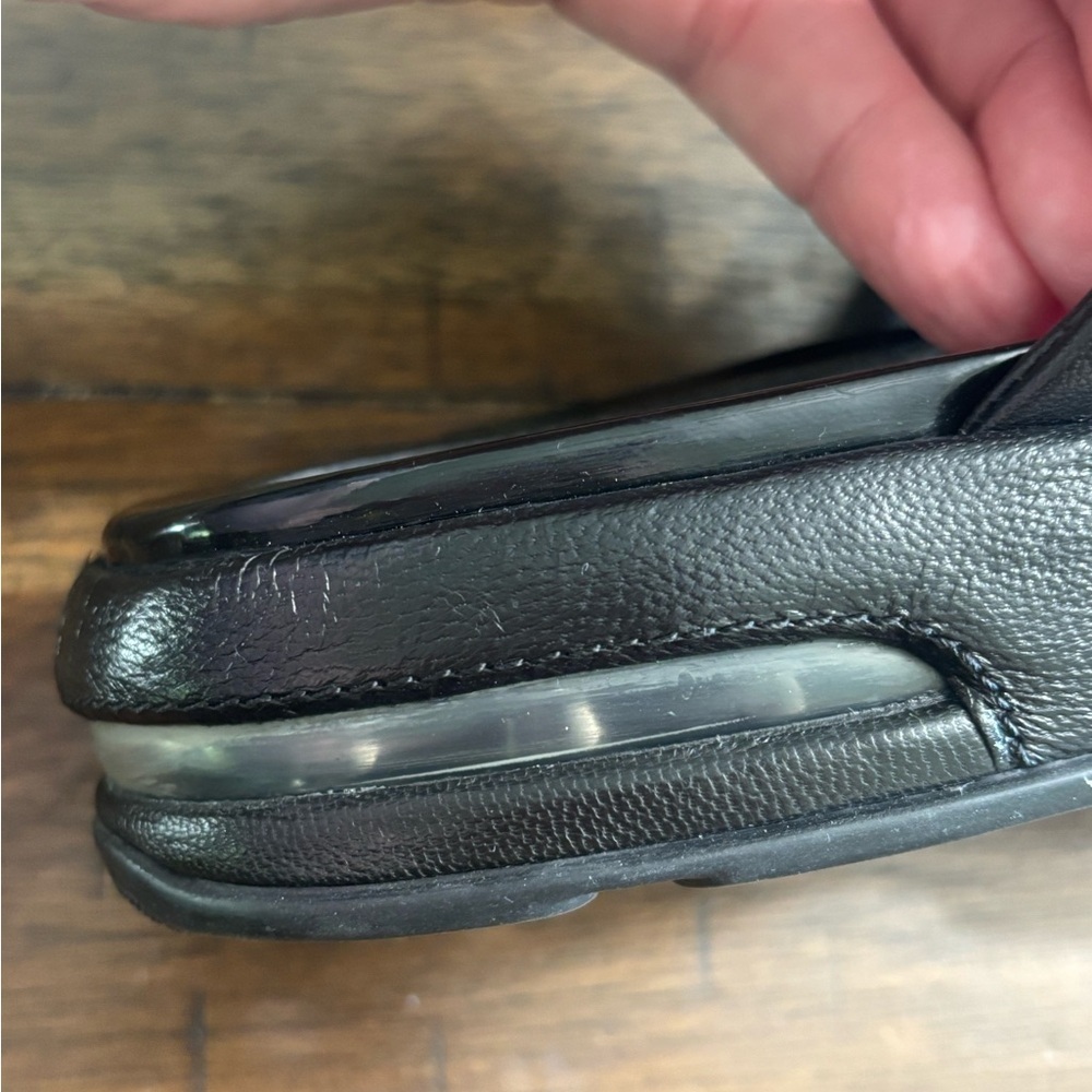 Cole Haan Black Woven Sandals Slip-On with Nike Air - Picture 3 of 6